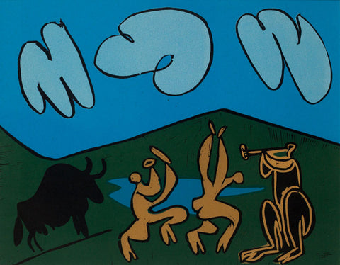 Bacanal con toro negro